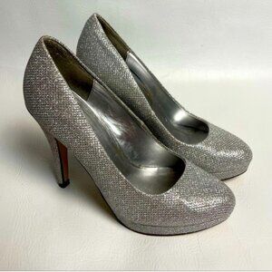 Call It Spring Silver High Heel Shoes- Size 6